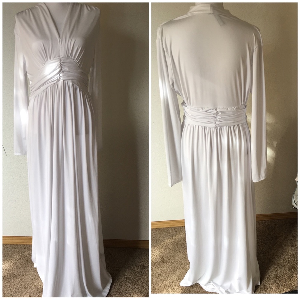 Kohkoh white long dress size 3 (m/l) stretchy